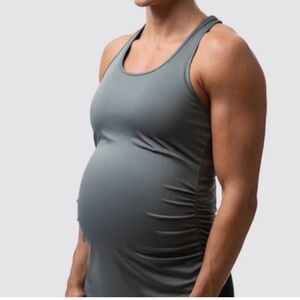 Born Primitive Maternity Staple Tank Slate Gray Size Large